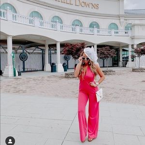 Hot pink jumpsuit